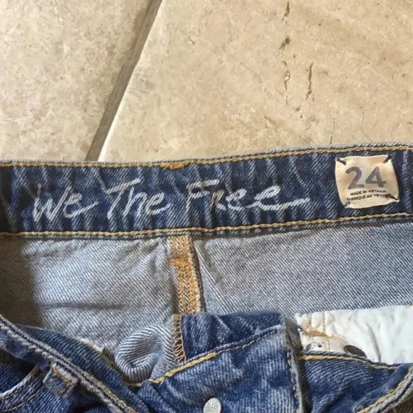 Host Pick! New With Tags! Free People Bailey Fringe Denim Mini Skirt - Picture 9 of 12